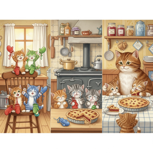 The Three Little Kittens Full-Story Panorama The Three Little Kittens Full-Story Panorama