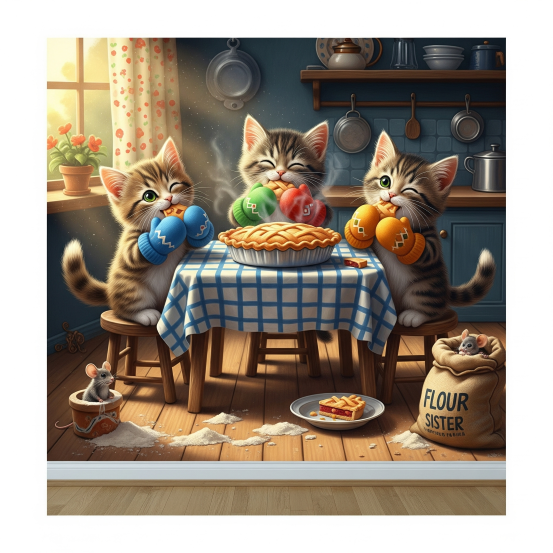 The Three Little Kittens Nursery Rhyme Happy Ending Wallpaper. The Three Little Kittens Nursery Rhyme Happy Ending Wallpaper.