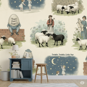 The Vintage Storybook Illustration Wallpaper