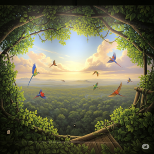 Treehouse View Kids' Wallpaper Mural