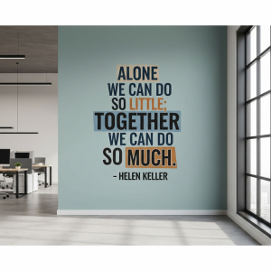 Typographical Home Office Wallpaper Mural Art