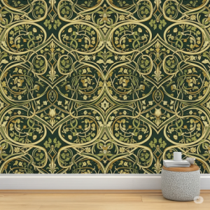 Vegetal Motifs, Arabesque Wallpaper Mural
