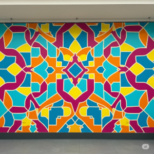 Vibrant Polygons Wallpaper Mural