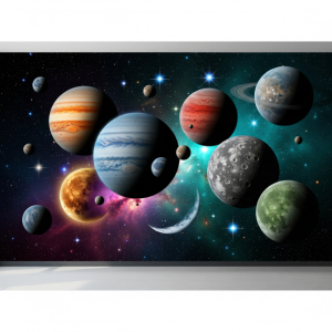 3D Floating Planets Wallpaper