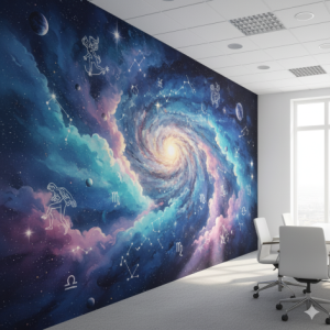 Celestial Scene Office Wallpaper Mural 