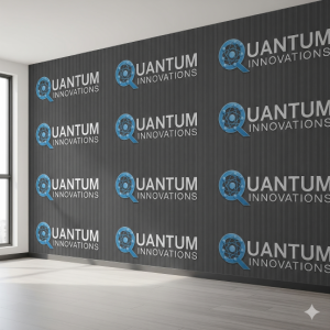 Company logo wallpaper mural.