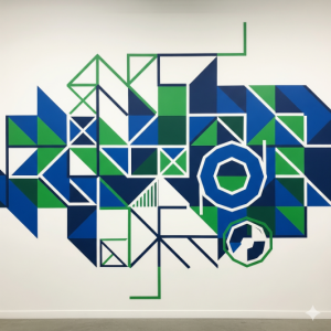 Geometric Pattern Reception Office Wallpaper