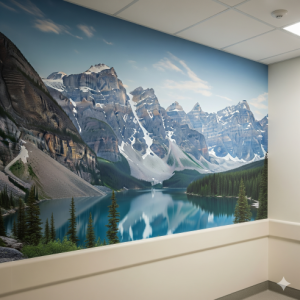 Hospital Mountain Scenery Wallpaper