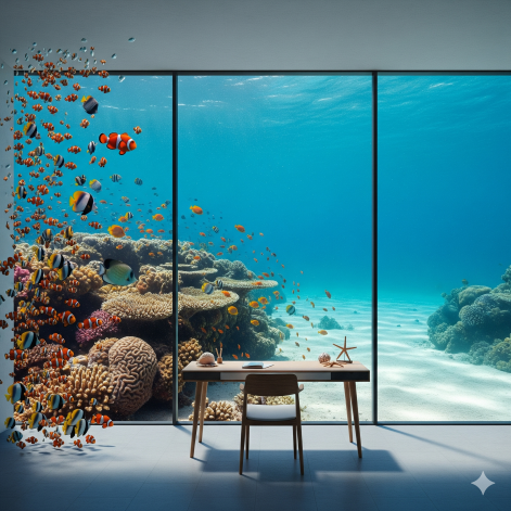 Underwater Scene Office Wallpaper Underwater Scene Office Wallpaper