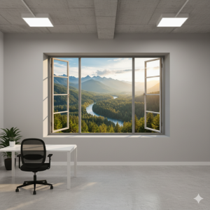 Architectural Faux Window Mural