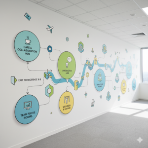 Creative office navigation mural ideas
