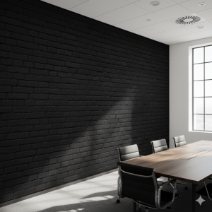 Dark Exposed Brick Office Wallpaper Mural