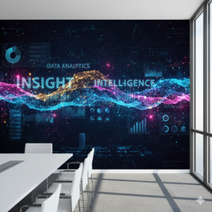 Dynamic Data Flow and Analytics Wave Wallpaper
