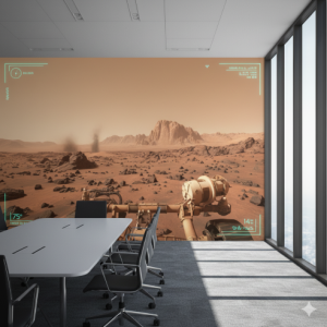Mars Rover POV Science and Technology Wallpaper
