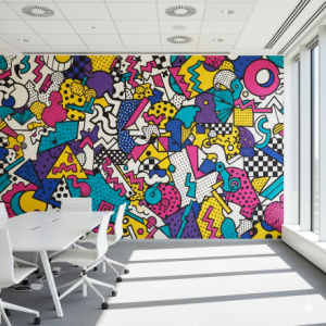 Memphis Group Revival Office Wallpaper