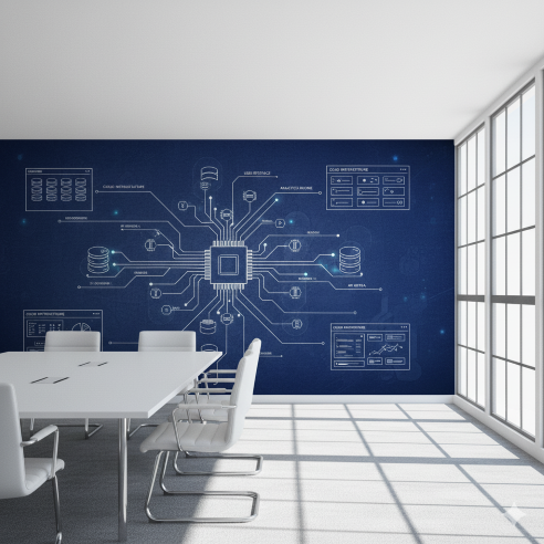 Modern Blueprint of the Core Product Wallpaper