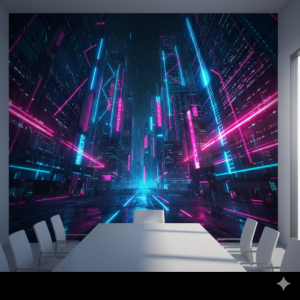 Neon Metropolis Mural