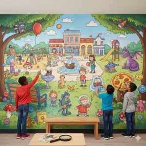 Pediatric Office "Seek-and-Find" Wall