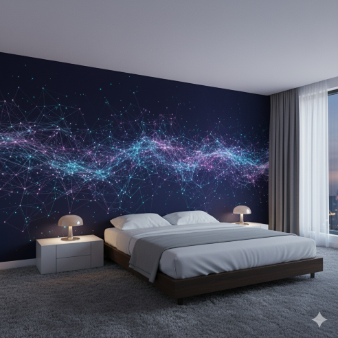 Plexus Data Flow (Bedroom) Wallpaper Plexus Data Flow (Bedroom) Wallpaper