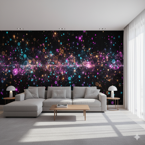 Quantum Particle Field Technology Wall Mural Quantum Particle Field Technology Wall Mural