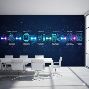The Evolution of Computing Timeline Technology Wall Mural
