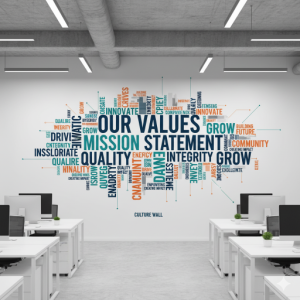 Typography Values Manifesto Office Wallpaper Mural