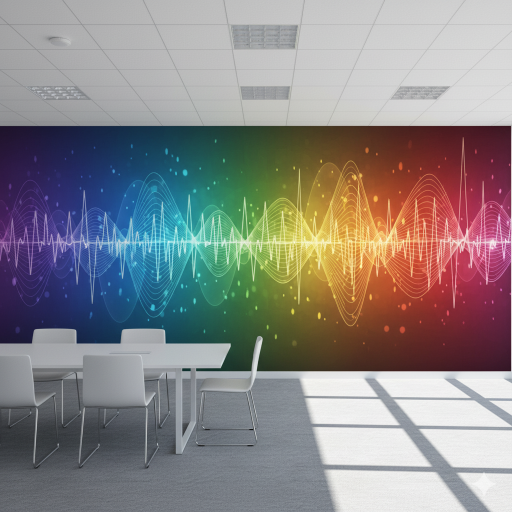 Waveform Spectrum Technology Wall Mural Waveform Spectrum Technology Wall Mural