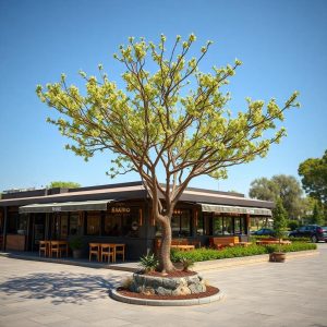 Fever Tree restaurant landscaping mockup in Nairobi setting