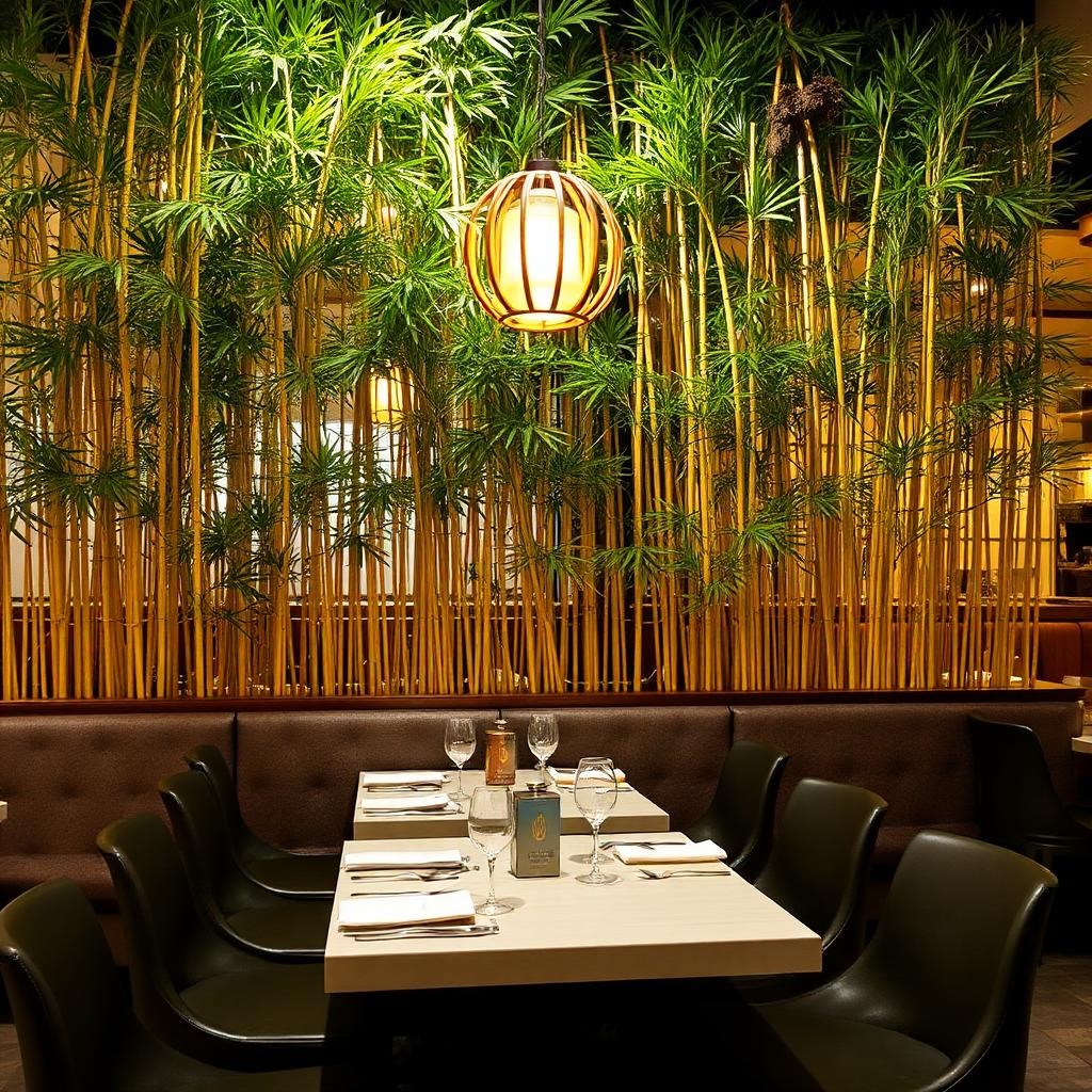 Golden Bamboo vertical screening for outdoor restaurant landscaping Golden Bamboo vertical screening for restaurant landscaping