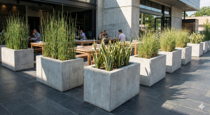 The Architectural Concrete & Grassscape Restaurant Landscaping