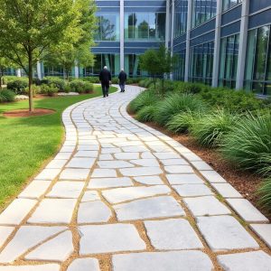 The Thinking Path Office Hardscaping