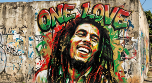Bob Marley One Love Graffiti Music wall Mural