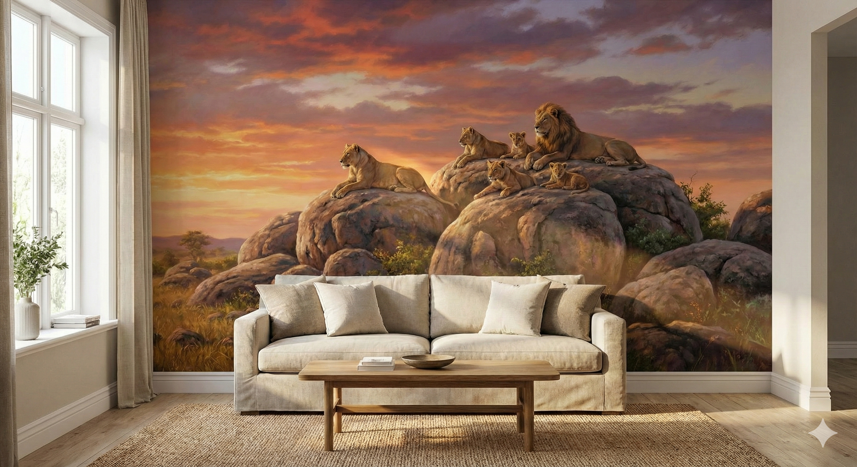 Golden Hour Pride Living Room Mural Golden Hour Pride Living Room Mural