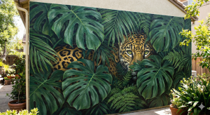 Hidden Jaguar Wildlife Mural Painting
