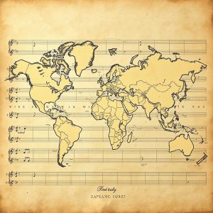 Sepia Sheet Music Map