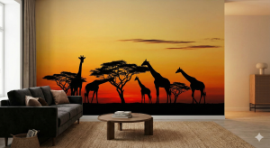 Silhouette at Dusk Wallpaper Mural