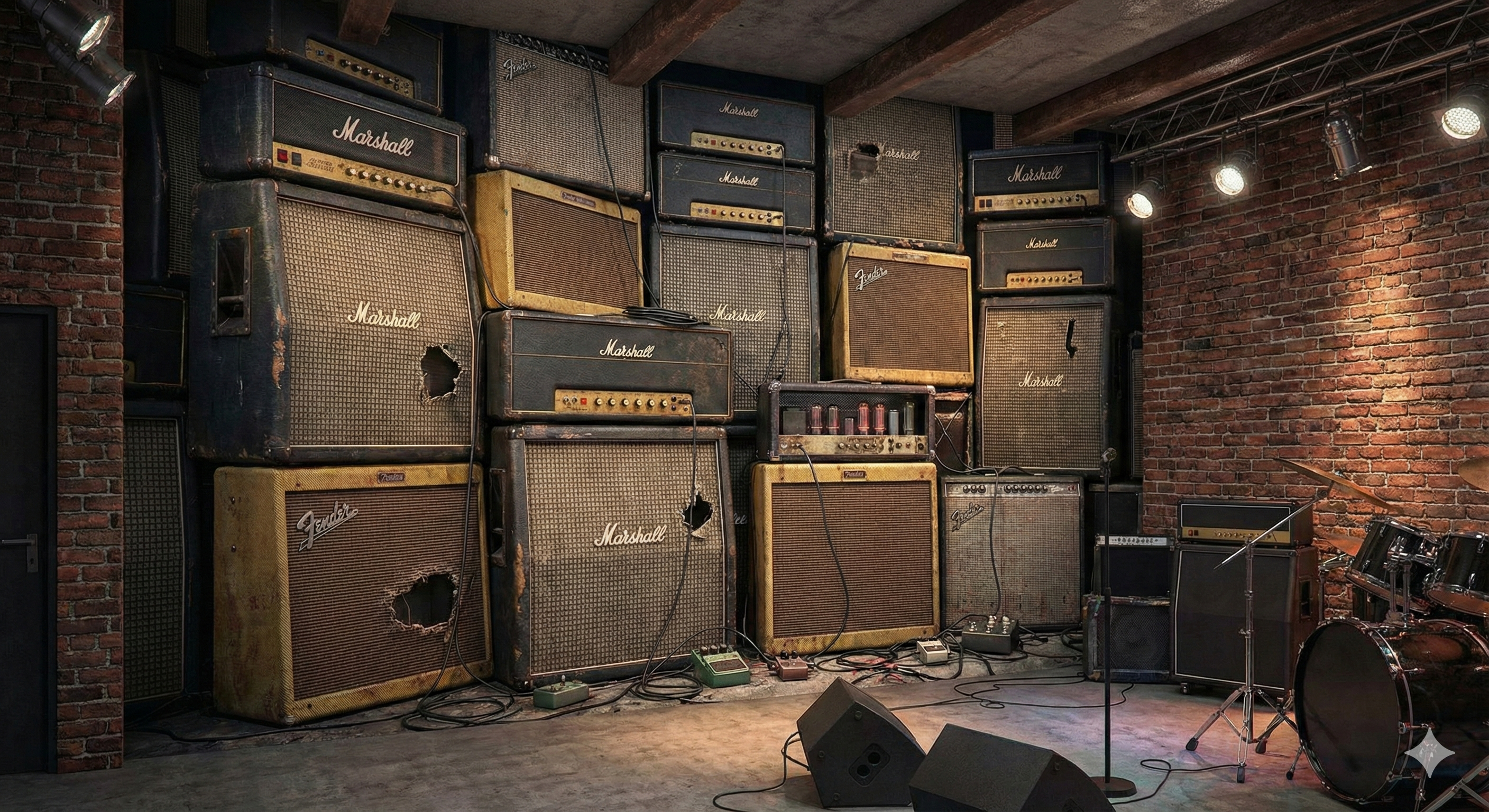 The Amps Music Wall Mural The Amps Music Wall Mural