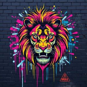 Urban Street Art Graffiti Lion Wallpaper