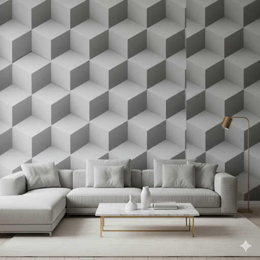 Geometric Minimalism White Matte Wallpaper Mural Geometric Minimalism White Matte Wallpaper Mural