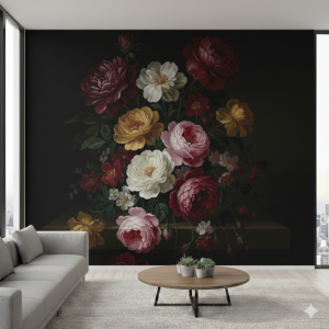 Moody Floral Still Life Nonwoven Wallpaper