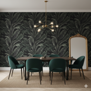 Oversized Tropical Foliage Non-Woven Wallpaper