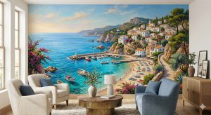 Coastal Hotel Wallpaper Mural